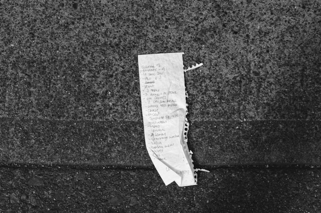 Photo Shopping receipt